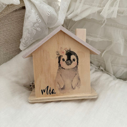 Spardose Pinguin Mädchen