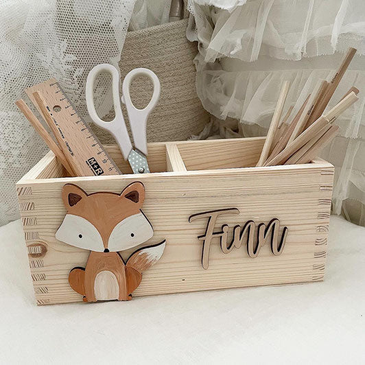 Pencil box 3D fox