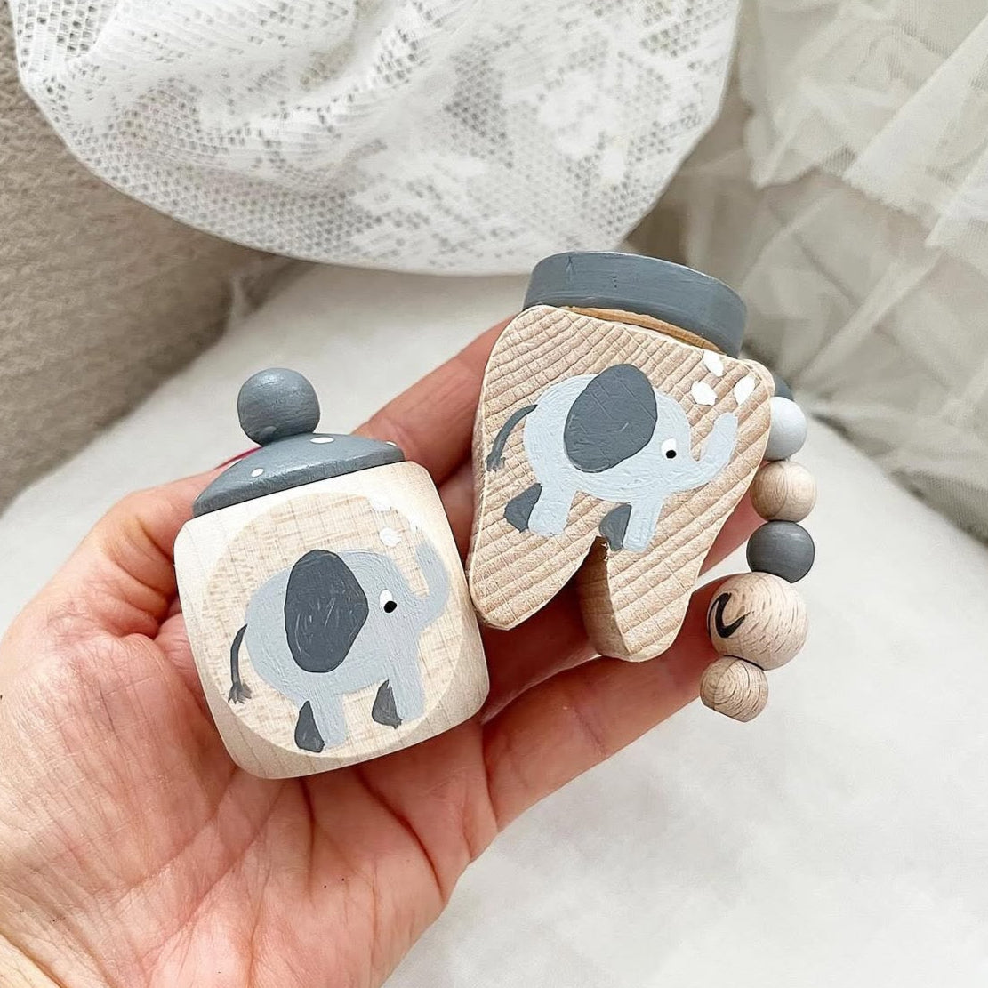 Zahndose, Lockendose Elefant - Wood Kids World
