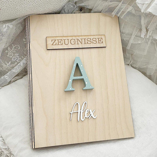 Zeugnismappe 3D Buchstabe