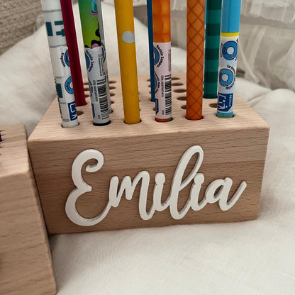 Stiftehalter Name - Wood Kids World