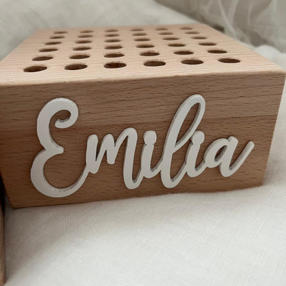 Stiftehalter Name - Wood Kids World