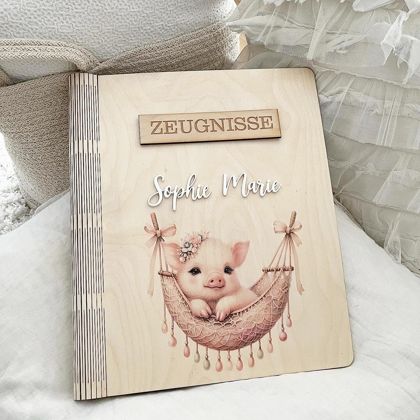 Zeugnismappe Süßes Schweinchen
