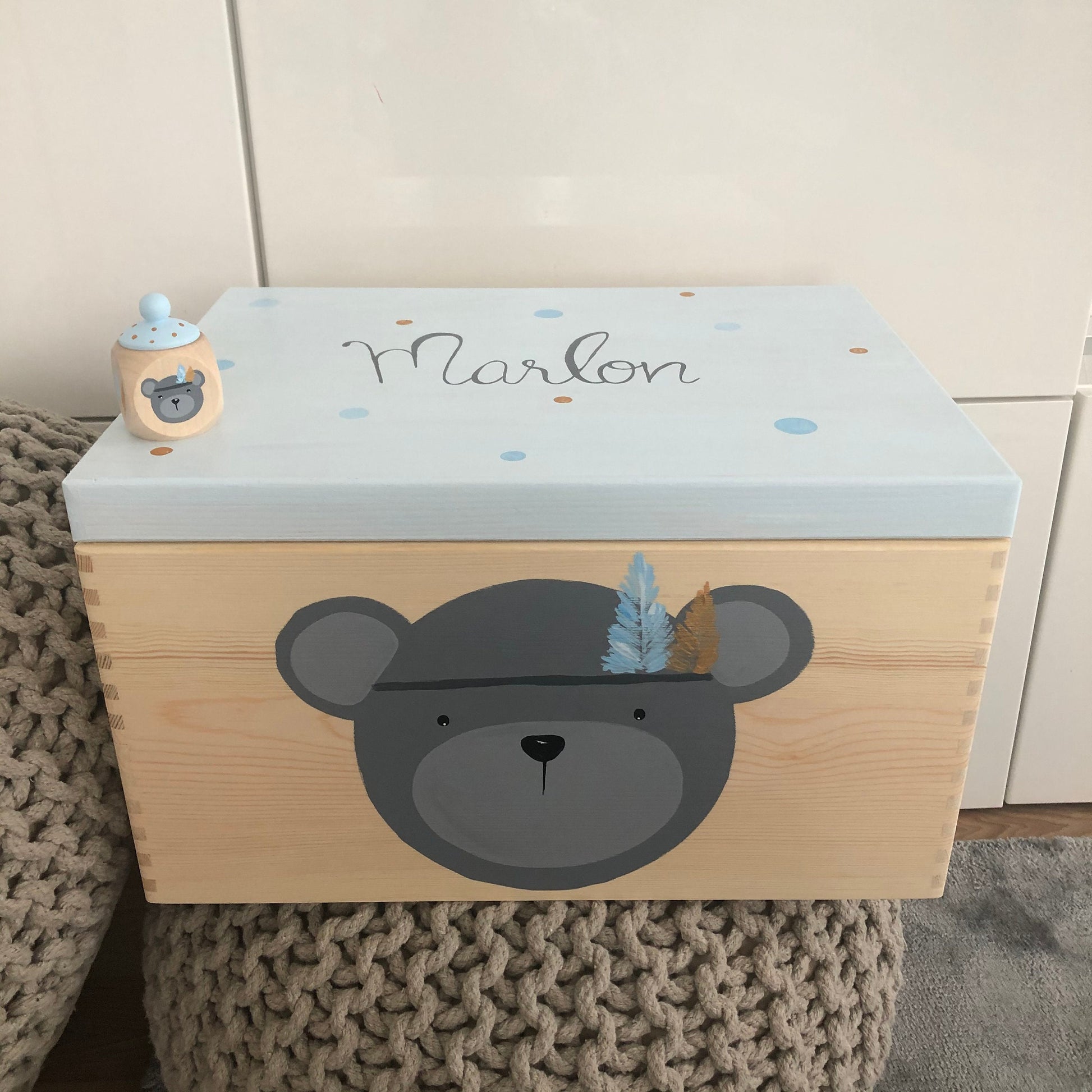 Kiste Boho Bär - Wood Kids World