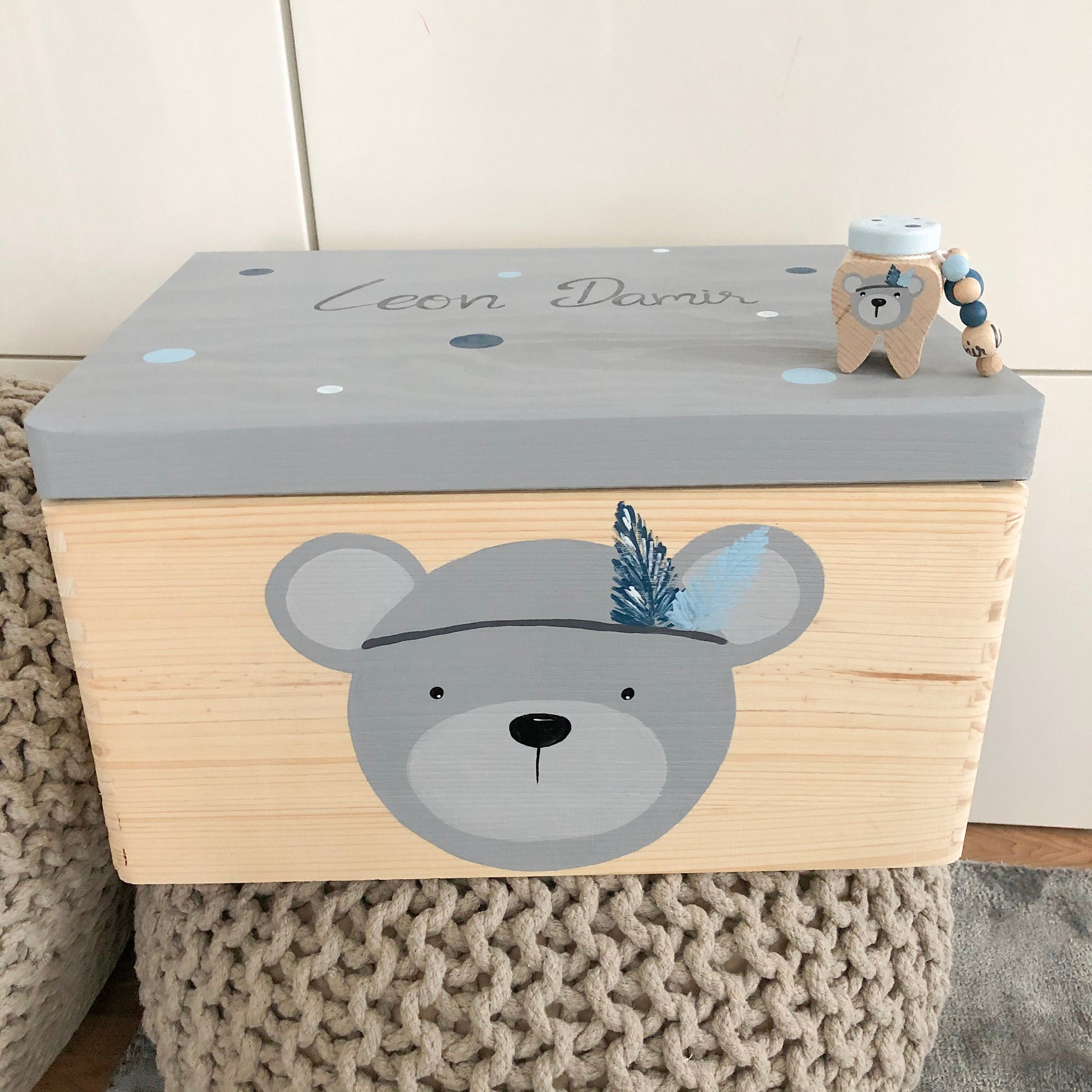 Kiste Boho Bär - Wood Kids World
