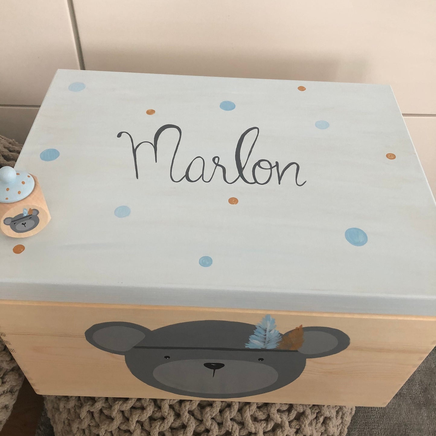Kiste Boho Bär - Wood Kids World