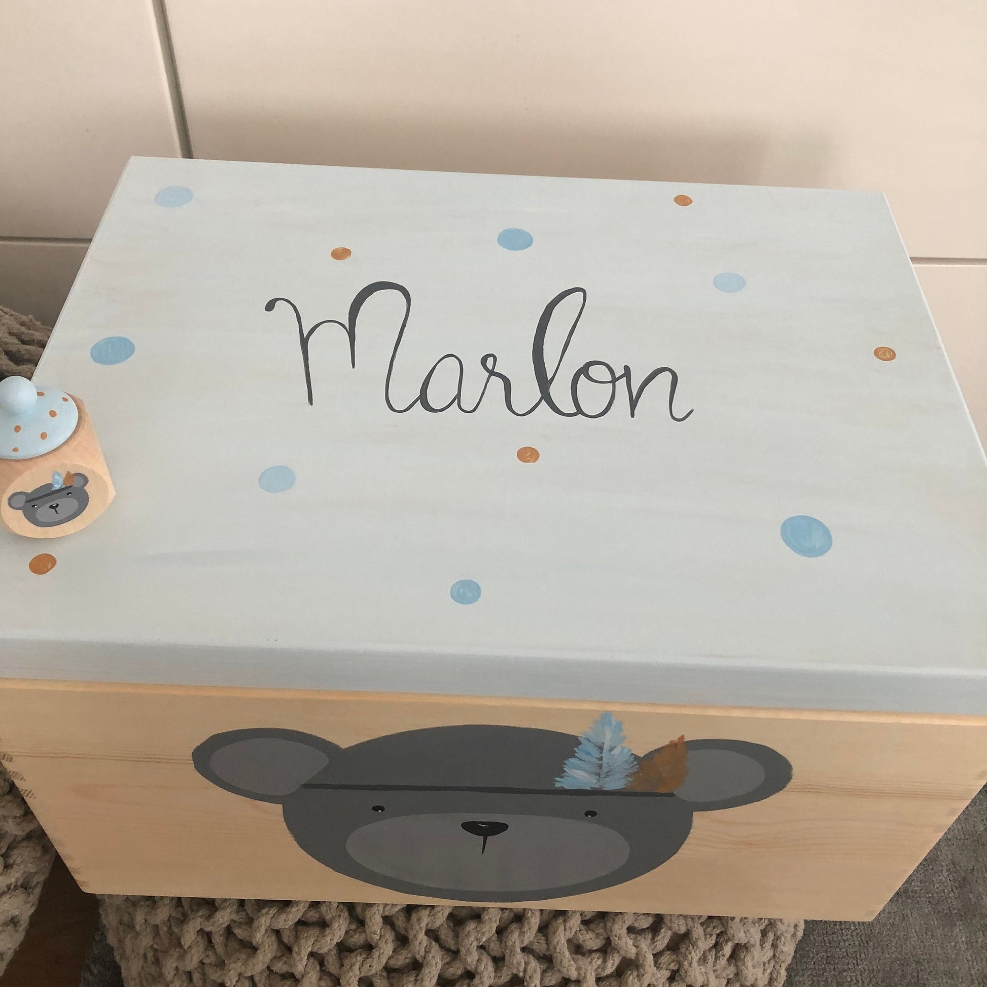 Kiste Boho Bär - Wood Kids World