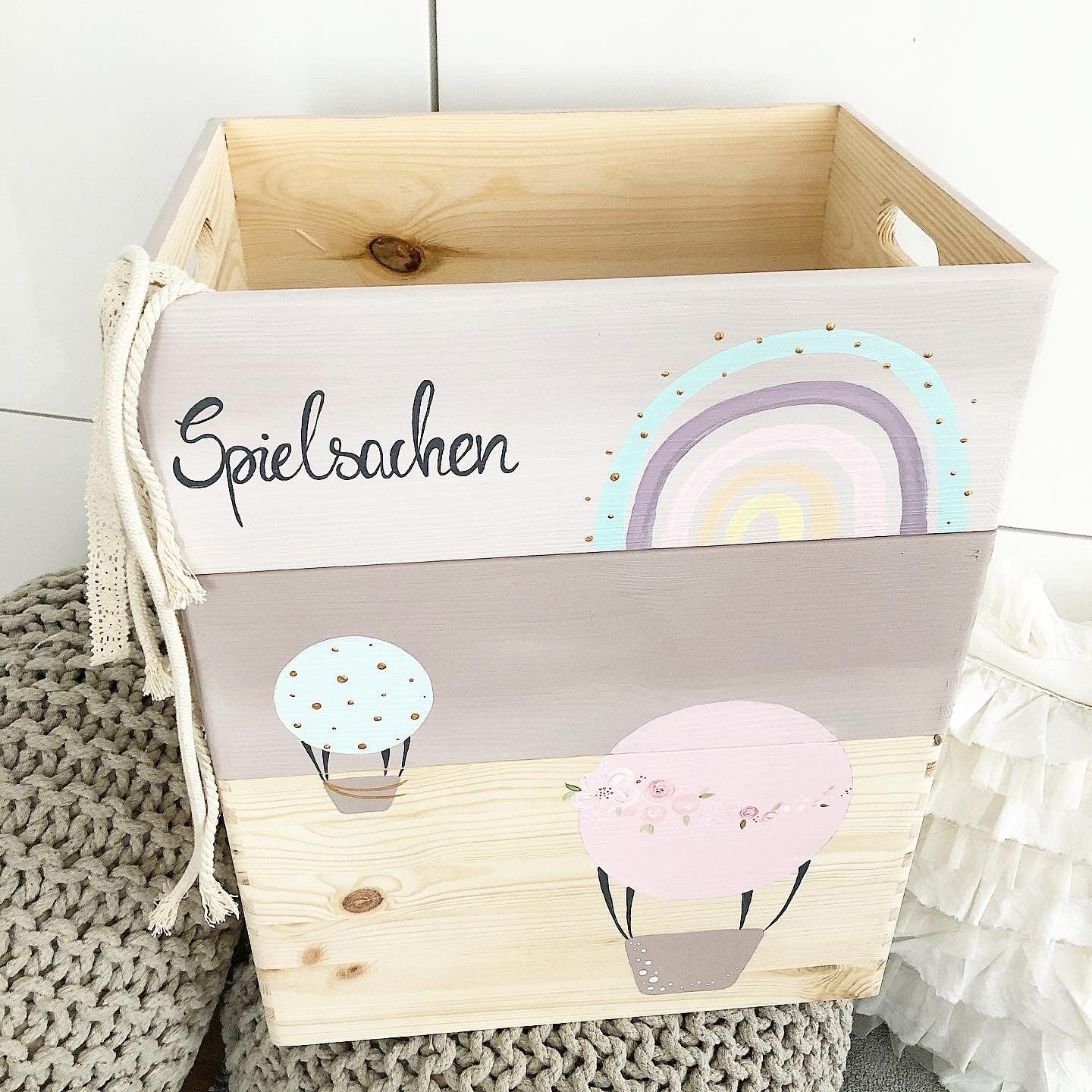 Stapelkiste Groß 3er Set Ballon - Wood Kids World