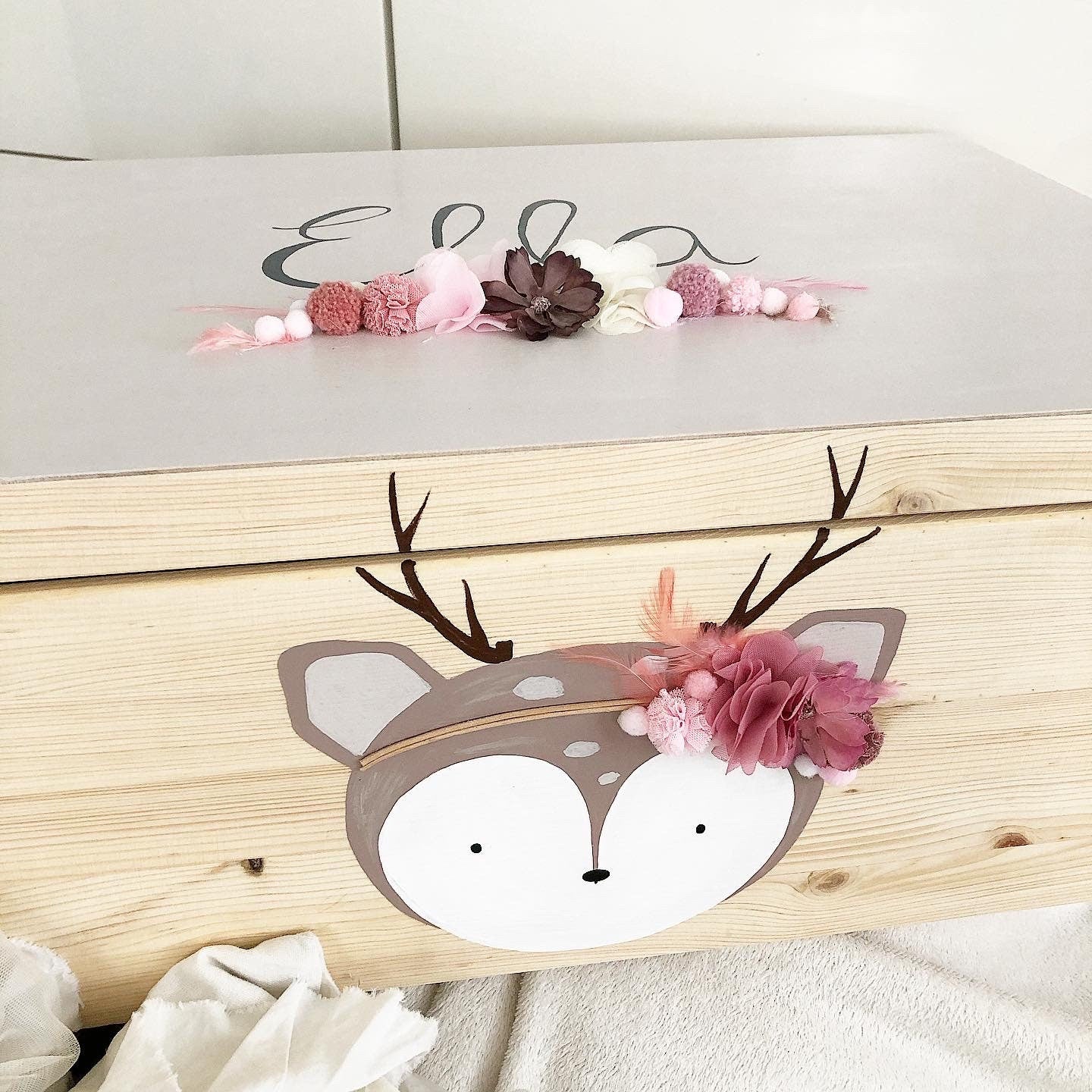 Kiste 3D Boho Reh - Wood Kids World