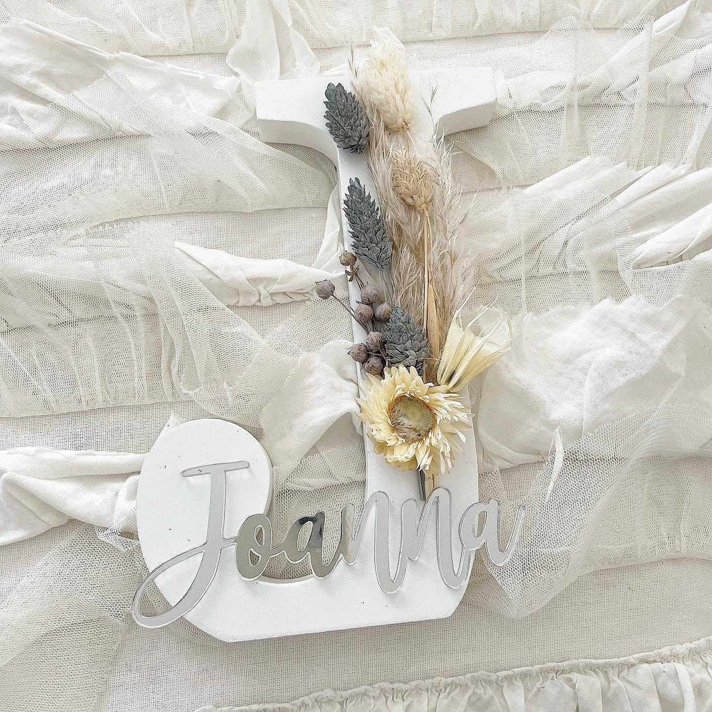Flowerletters Gray Shadow - Wood Kids World