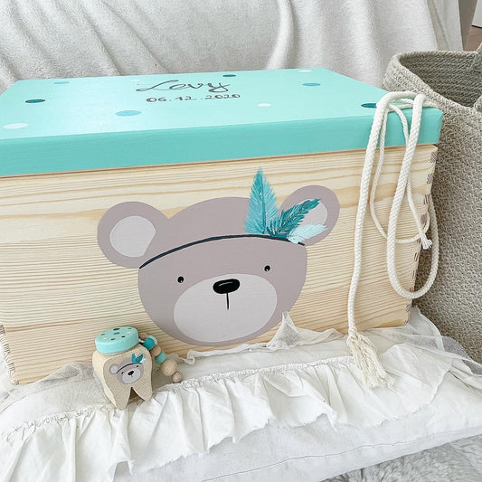 Kiste Boho Bär - Wood Kids World