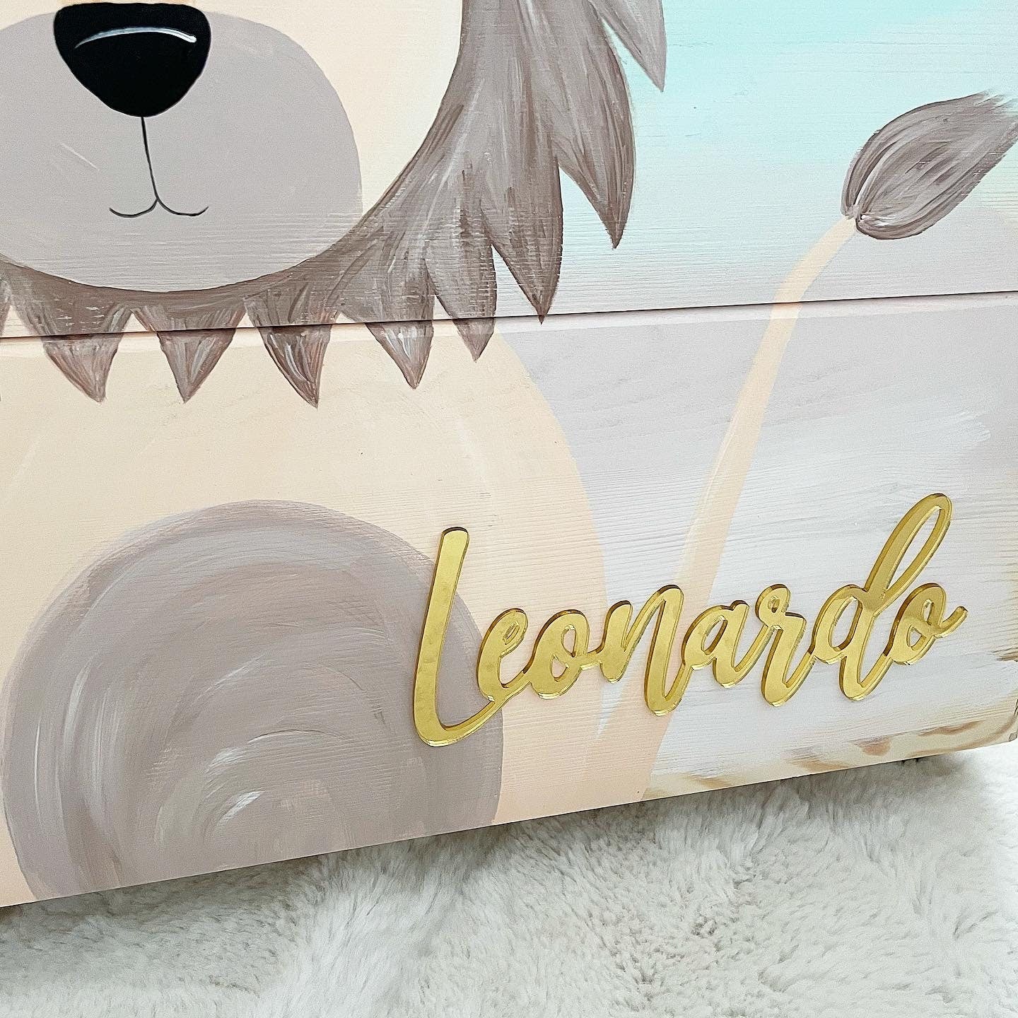 Stapelkiste Groß 3er auf Rollen 3D Lion King - Wood Kids World