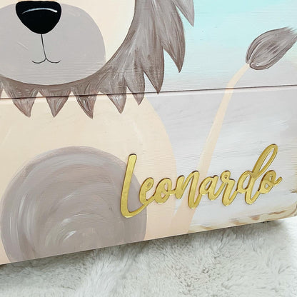 Stapelkiste Groß 3er auf Rollen 3D Lion King - Wood Kids World
