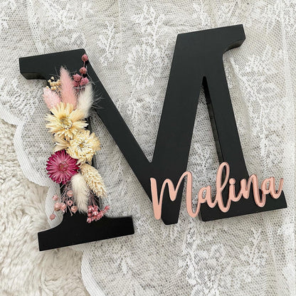 Flowerletters Black Edition Rosé - Wood Kids World