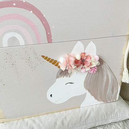 Stapelkiste Groß 3er Set 3D Einhorn - Wood Kids World