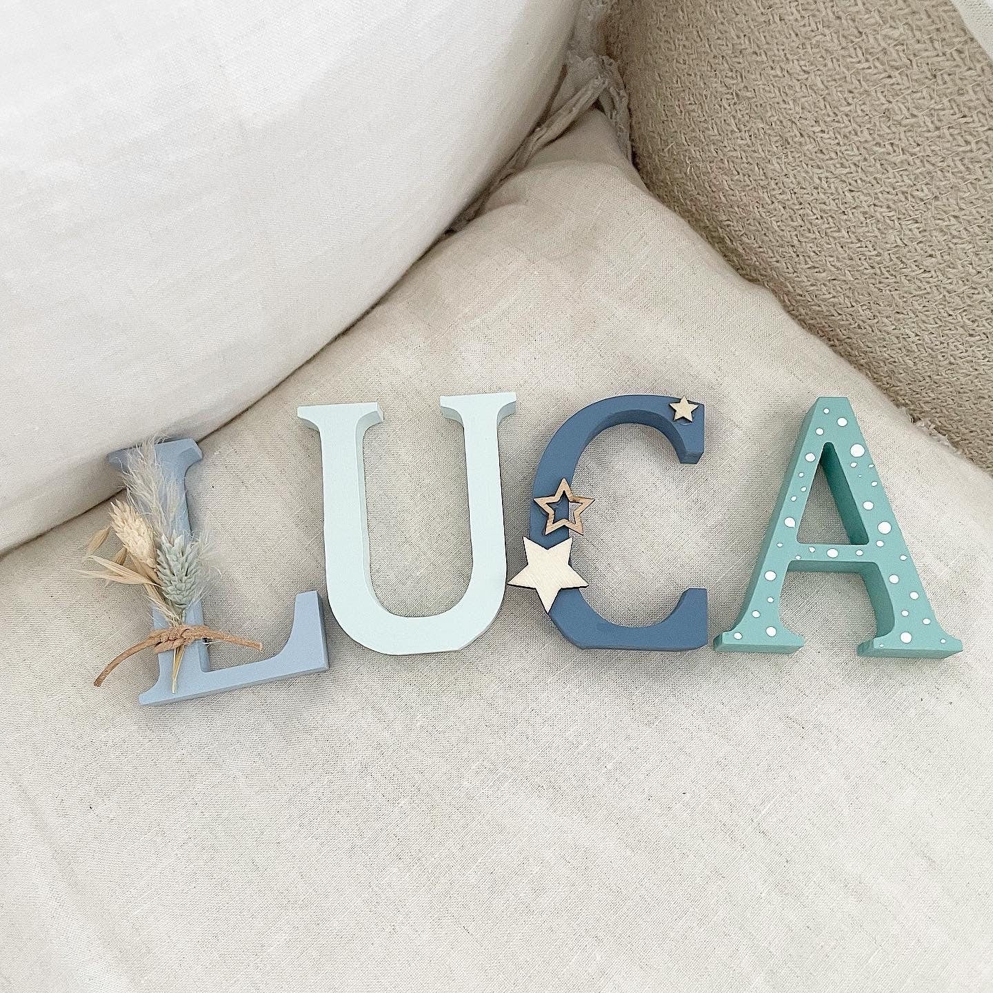 Türname Little Star Blue Mint Deko - Wood Kids World