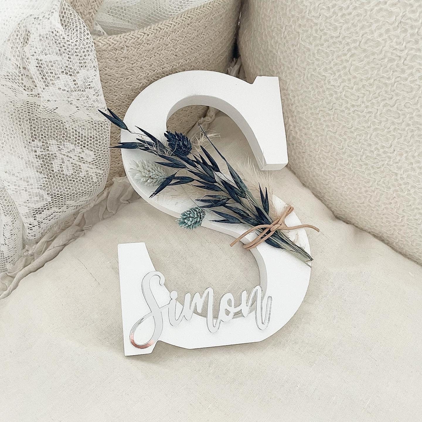 Blue Flowerletters - Wood Kids World