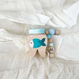 Zahndose, Lockendose  Fisch Mint - Wood Kids World