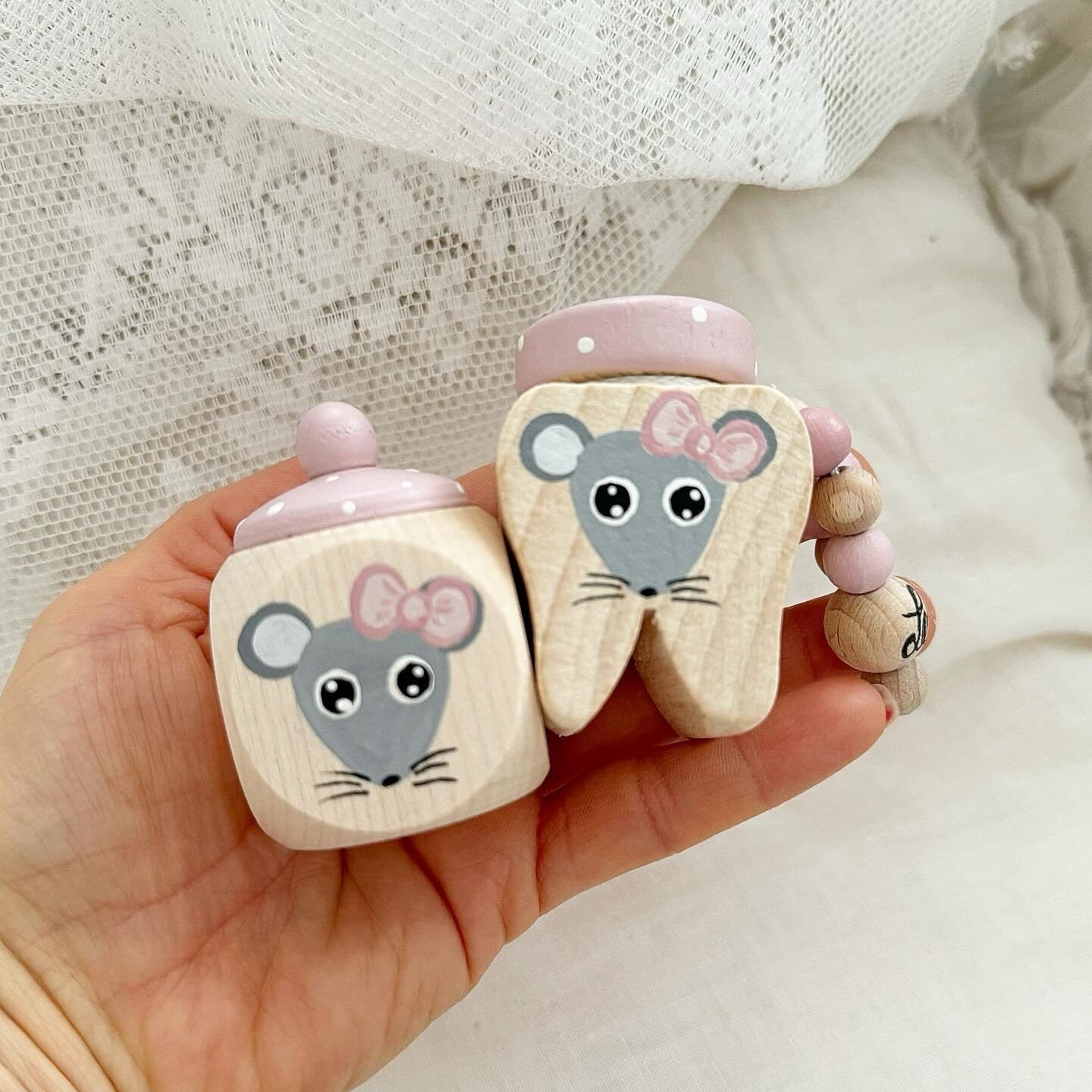 Zahndose, Lockendose Maus - Wood Kids World