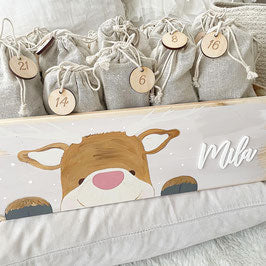 Coffret de l'Avent Petit Élan - rose