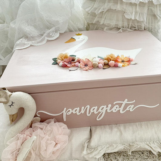 Coffret Princesse Cygne avec fleurs 3D
