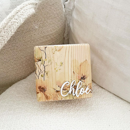 Tirelire cube fleurs