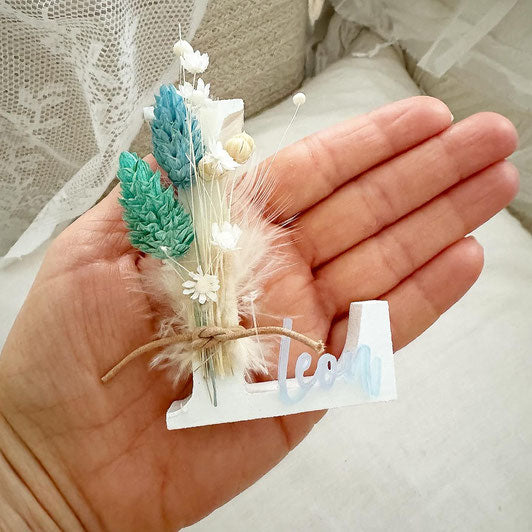Mini Boholetters Bleu/Menthe