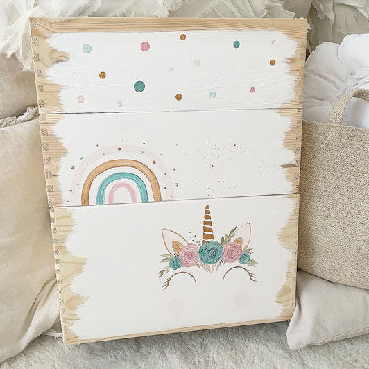 Stapelkiste Groß 3er Rainbow Unicorn
