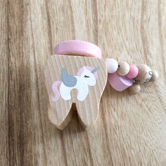 Zahndose, Lockendose Baby Einhorn - Wood Kids World