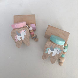 Zahndose, Lockendose Baby Einhorn - Wood Kids World