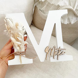 Flowerletter White Dried Flowers