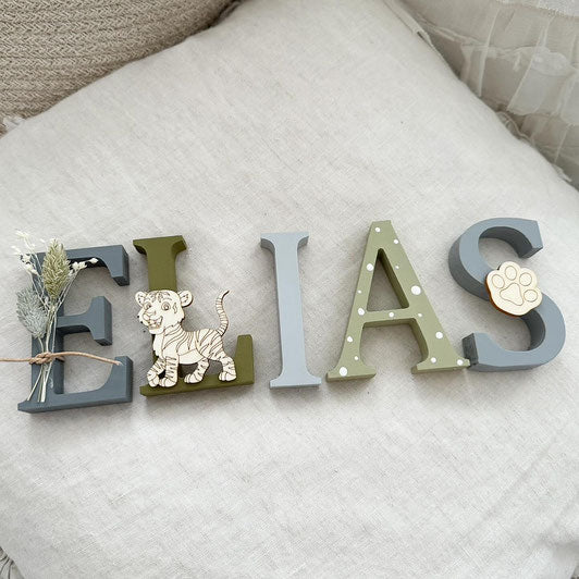 Nom de porte Lion Gris/Vert