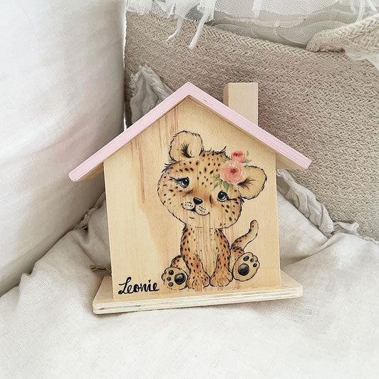 Tirelire cerf 3D tirelire bébé mignon tigre fleur